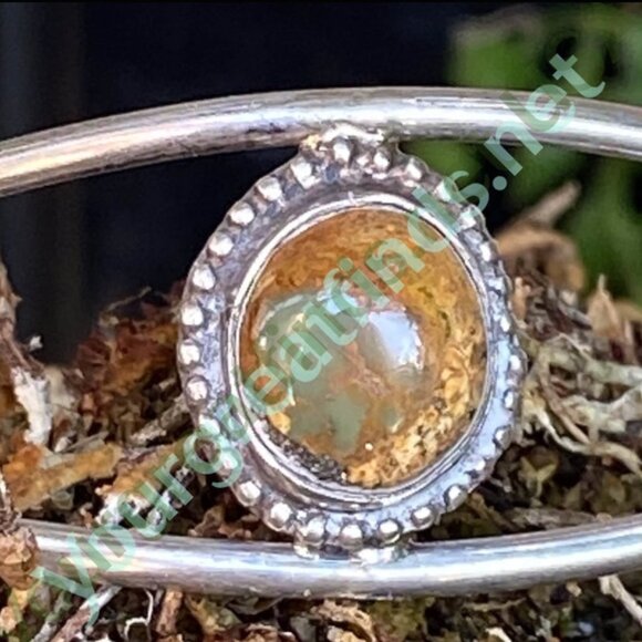 Vintage Navajo Cuff Bracelet with Boulder Turquoise Sterling Silver - Picture 3 of 6